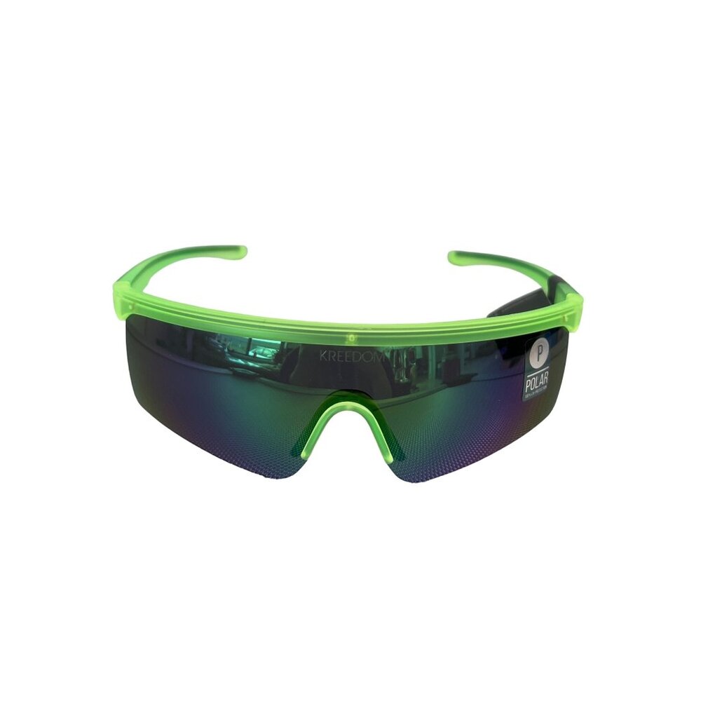 Kreedom Polarized UV Protection Sport Sunglasses Green Black Outdoor Cycling NEW